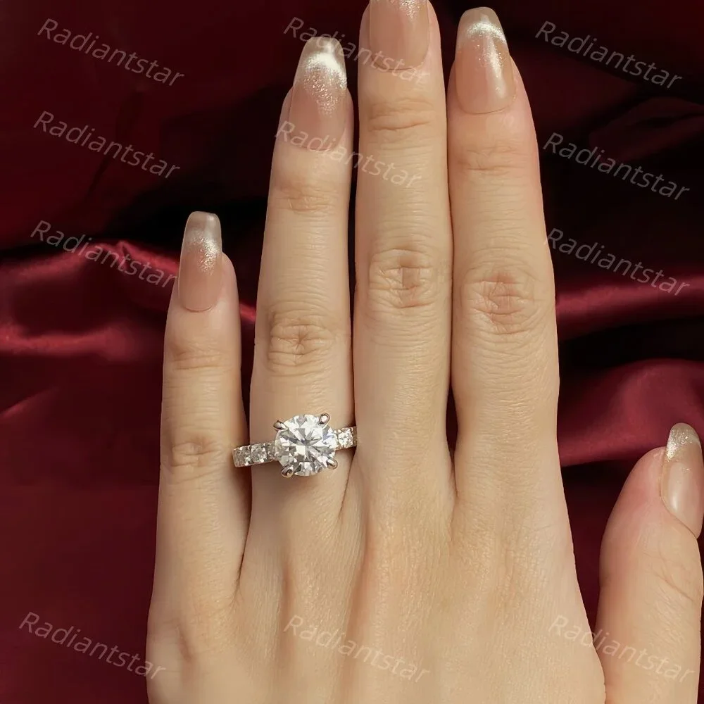 NEW Certified 4.3 ct. t.w. Moissanite 4 Prong Ring